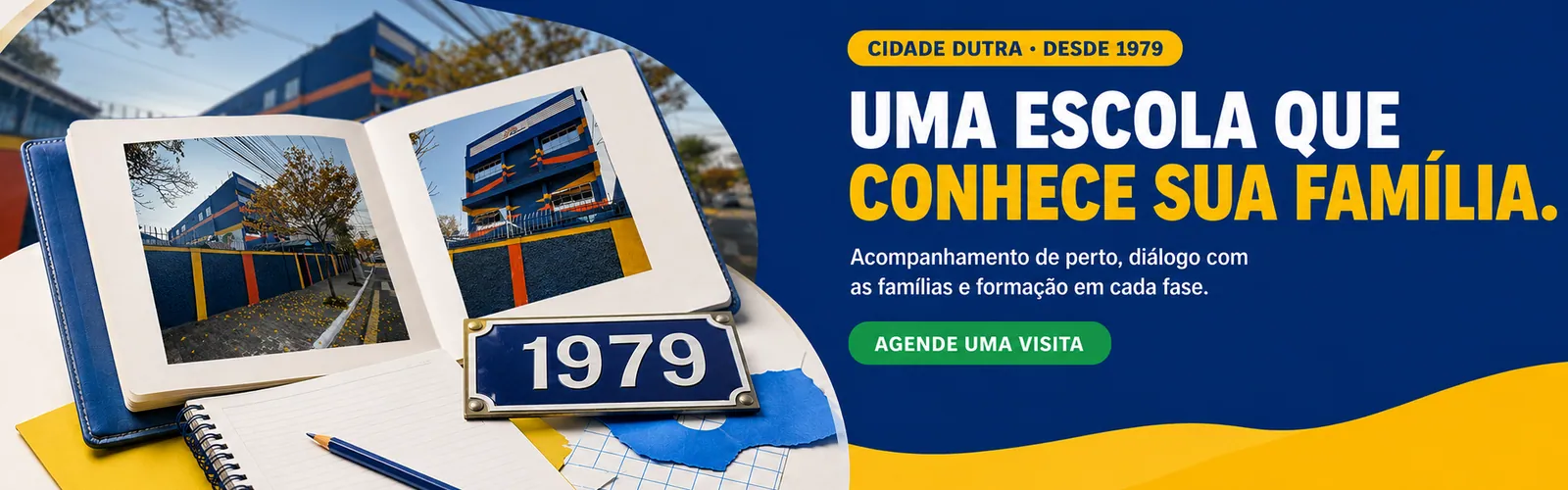 Cidade Dutra, desde 1979. Uma escola que conhece sua família. Acompanhamento de perto, diálogo com as famílias e formação em cada fase.