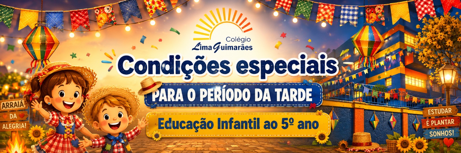 Banner Festa Junina Colégio